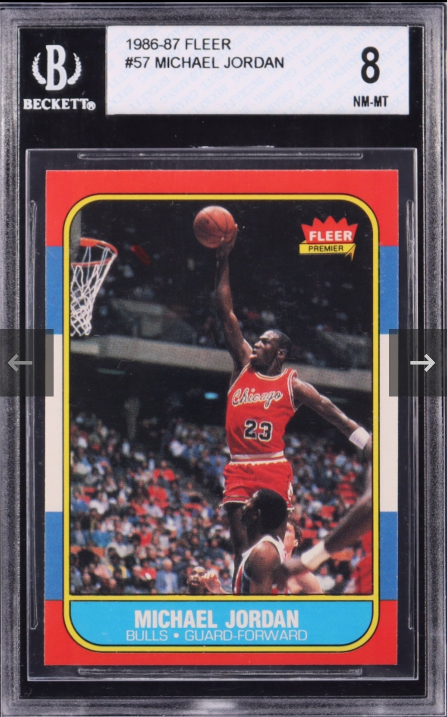 Michael Jordan 1986-1987 Fleer Card