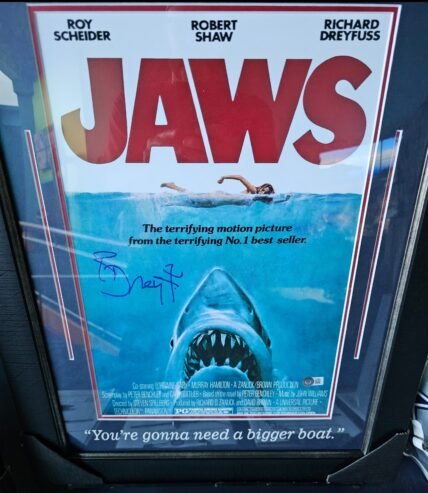 Richard Dreyfuss Autographed “Jaws” Mini Poster.